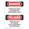 Signmission OSHA Sign, Hard Hat Area Authorized Bilingual, 10in X 7in Rigid Plastic, 7" W, 10" H, Spanish OS-DS-P-710-VS-1293 - alternate 1